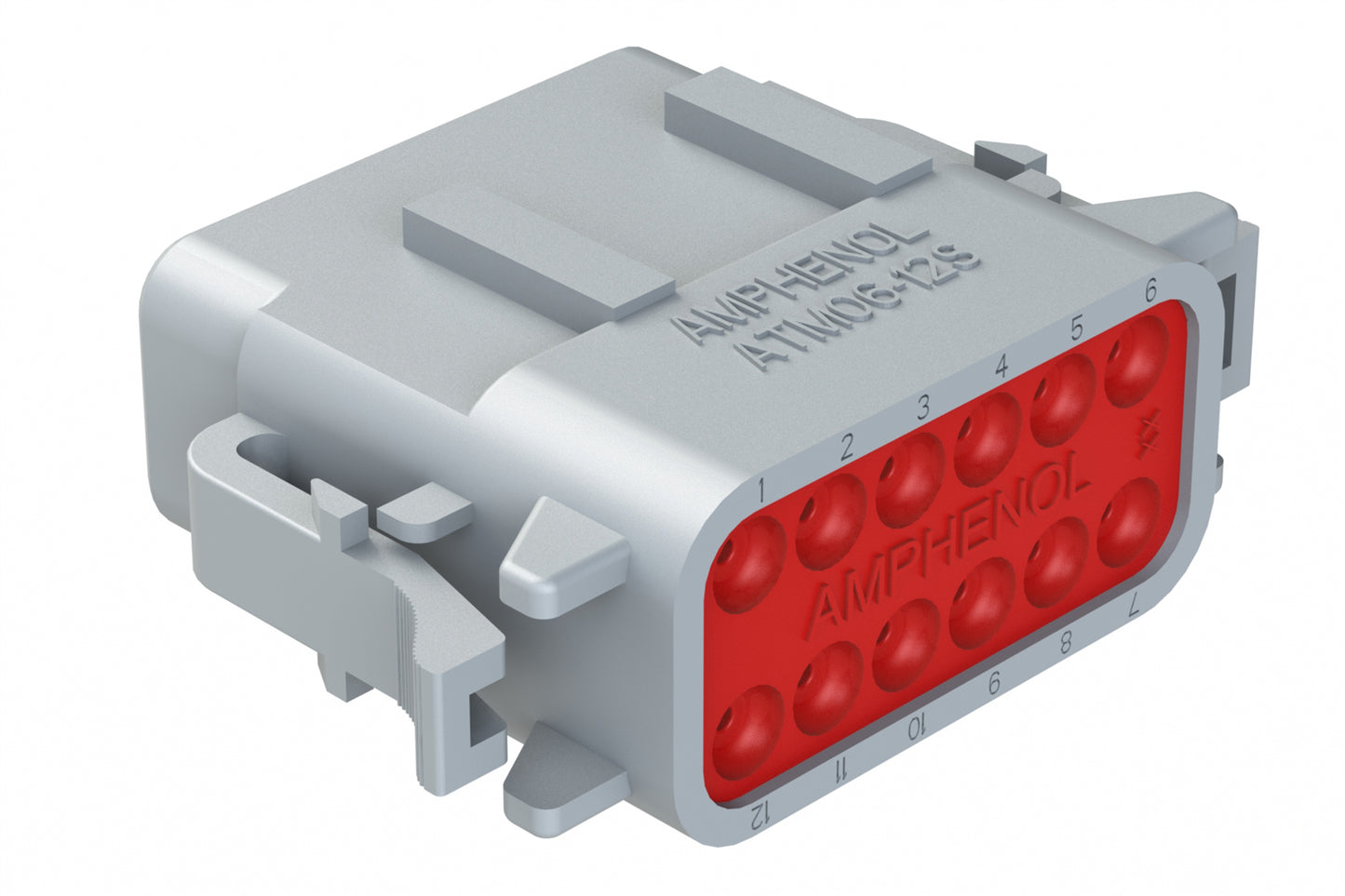 ATM06-12SA-BLK 12-Way Plug, Female Connector, A Position Key. DTM06-12SA