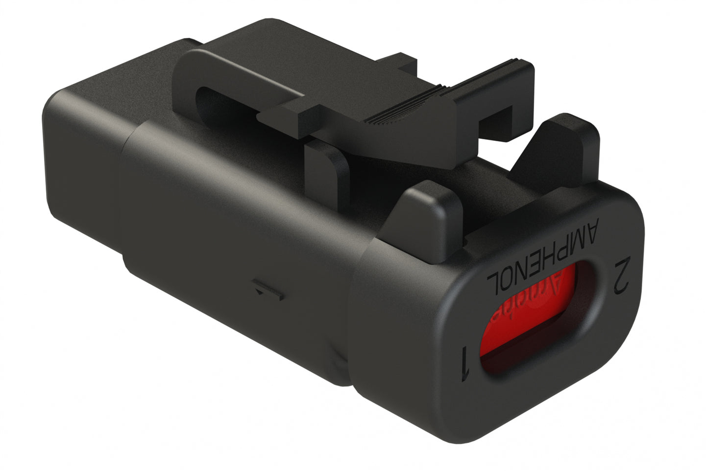 ATM06-2S-R120BLK 2-Way Plug, 120 OHM, 1/2W, Black, endcap. Contacts & Wedgelock included