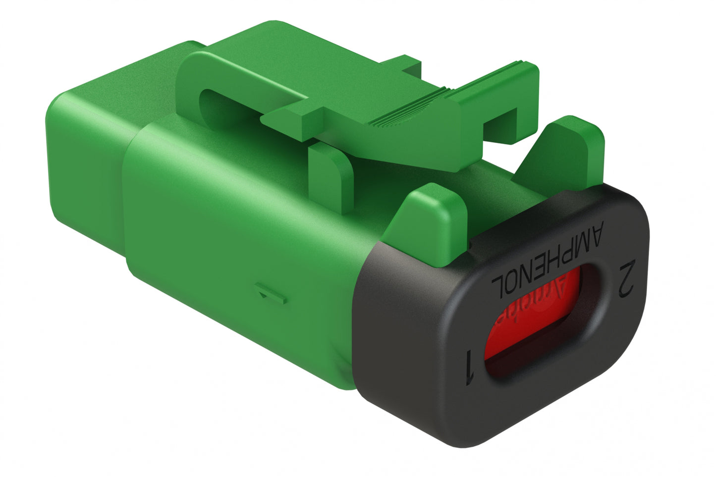ATM06-2S-R120GRN 2-Way Plug, 120 OHM, 1/2W, Green, endcap. Contacts & Wedgelock included