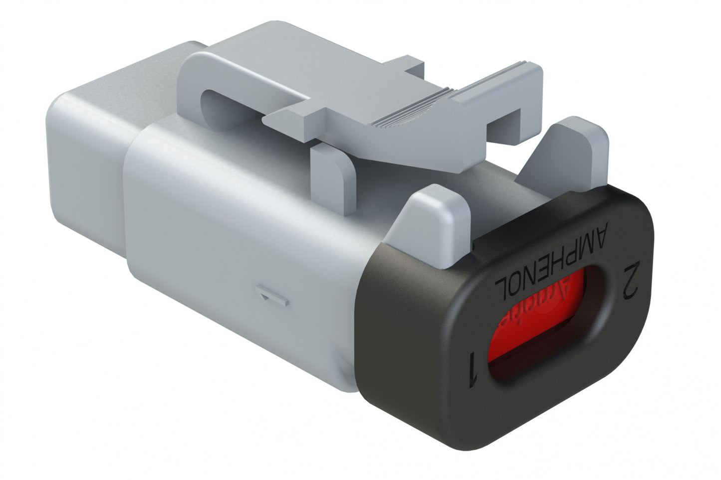 ATM06-2S-R120GRY 2-Way Plug, 120 OHM, 1/2W, Grey, endcap. Contacts & Wedgelock included. DTM06-2S-P006