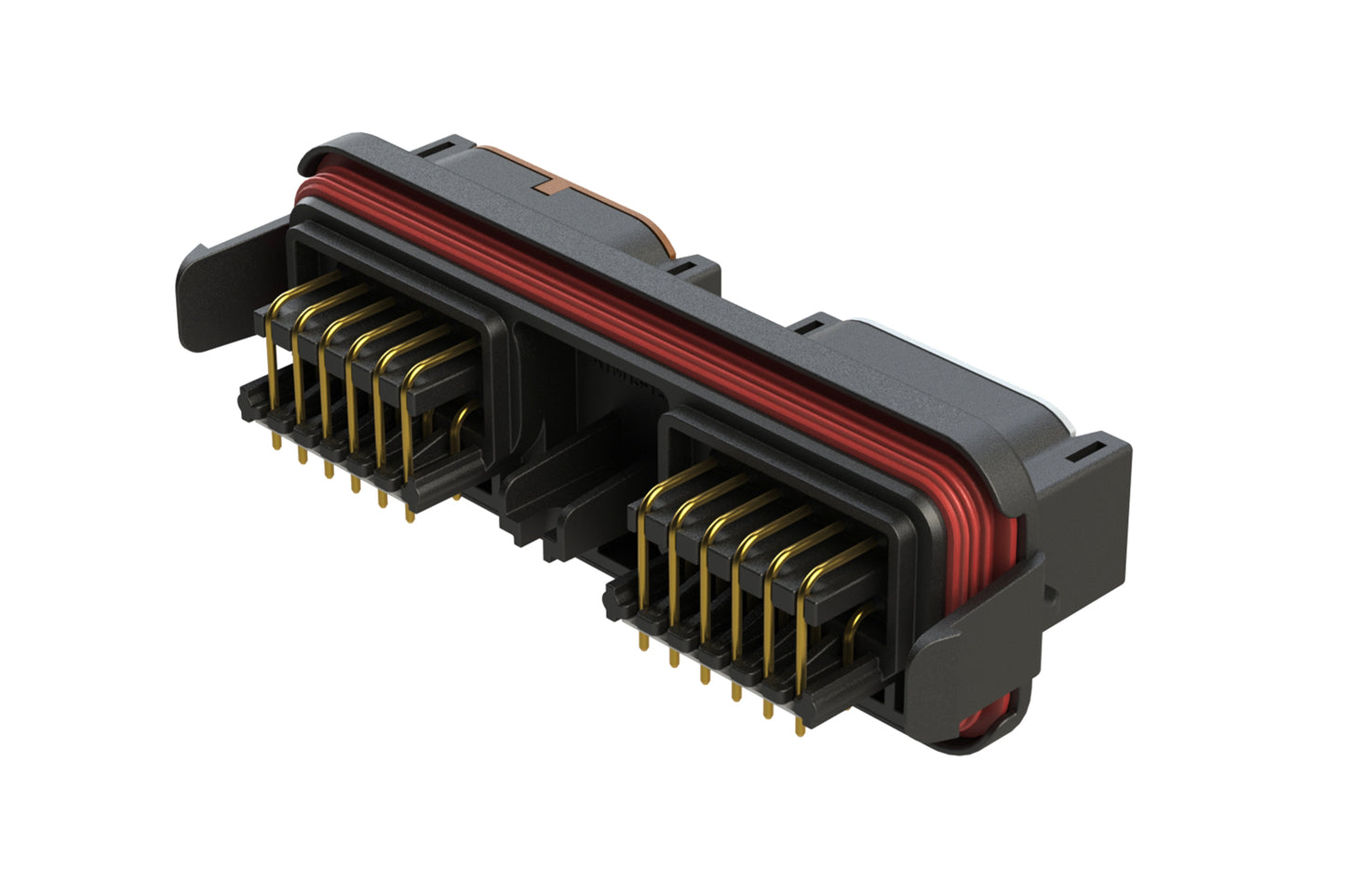 ATM13-12PA-12PD-BM01 ATM™ Header, Thermoplastic, (2) 12 Position size 20, A&D Key - Gold Plating. DTM13-12PA-12PD-GR01