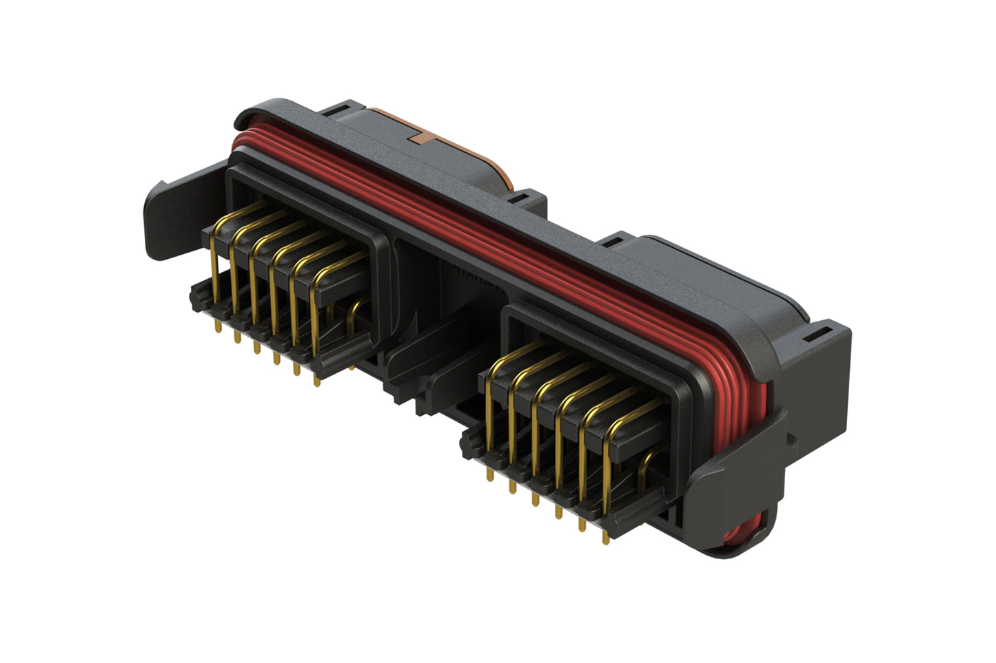 ATM13-12PB-12PD-BM01 ATM™ Header, Thermoplastic, (2) 12 Position size 20, B&D Key - Gold Plating. DTM13-12PB-12PD-GR01