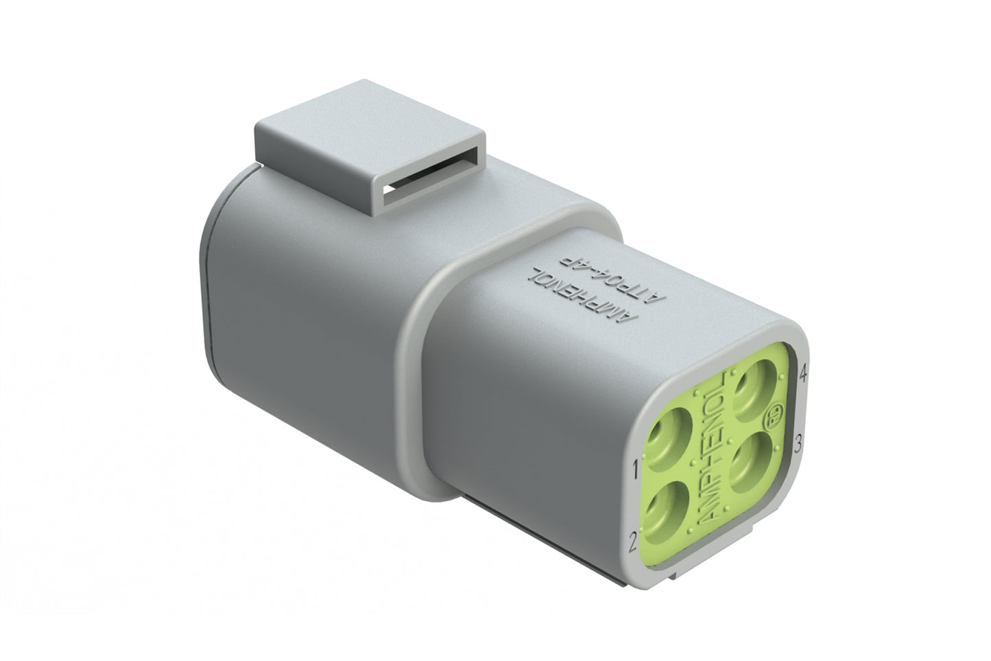 ATP04-4P-RD01 4-Way Receptacle, Male, Reduced Diameter Seal. DTP04-4P-C015