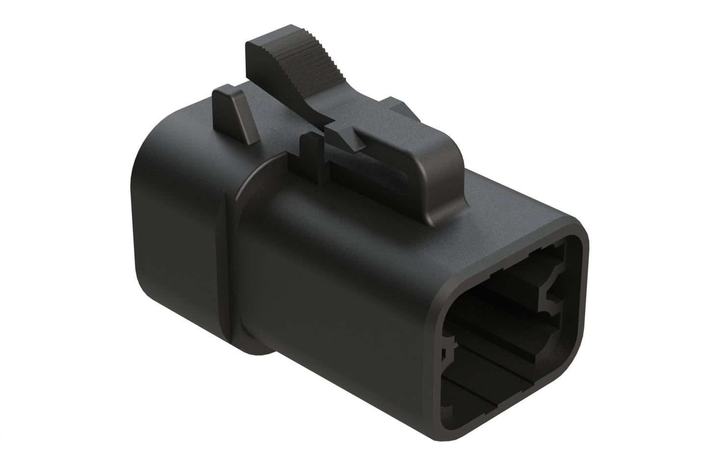ATP06-4S-RD01BLK 4-Way Plug, Female Connector with Reduced Diameter Seal, Black