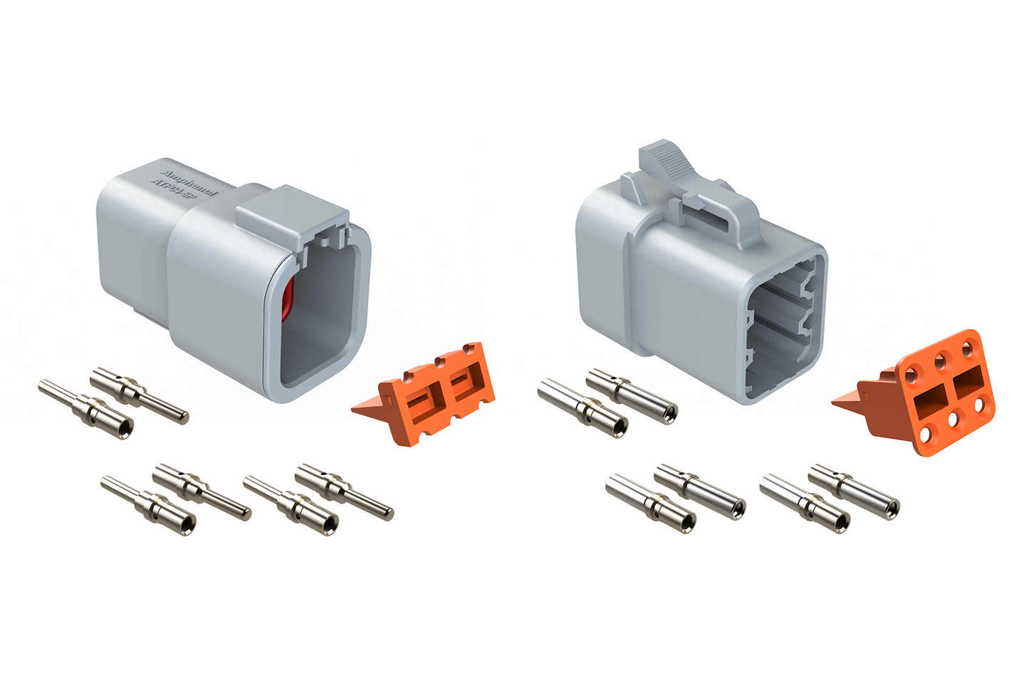 ATP6PS-CKIT 6 Position Plug & Receptacle Kit, Pin Contacts and Wedgelock Included