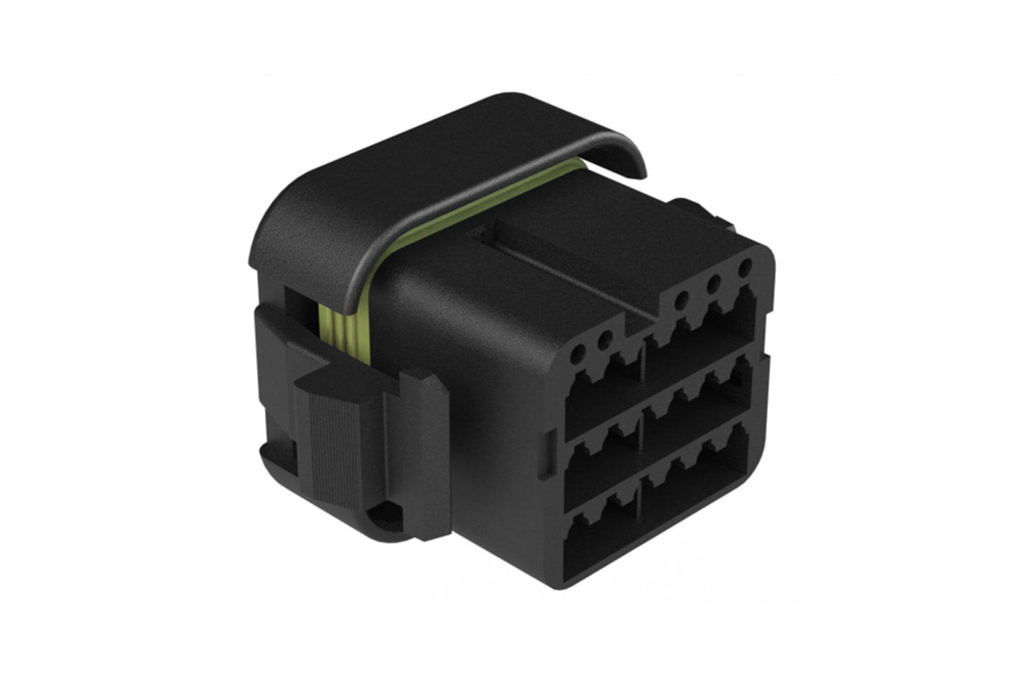 ATV06-18SB-RR01 18 position plug, Size 16 contact, key B, double reduced seal. DTV06-18SB-C015