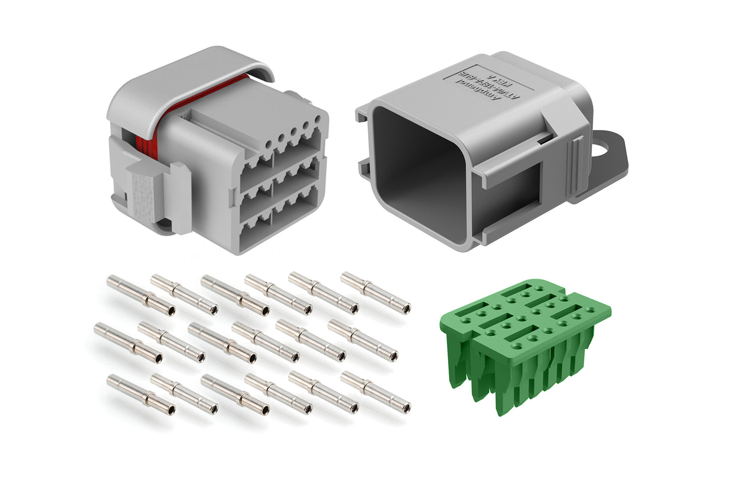 ATV46-18PSA-BUSCKIT 18-way Complete Buss Kit, includes Receptacle and Plug, Contacts, Wedgelock, Key A