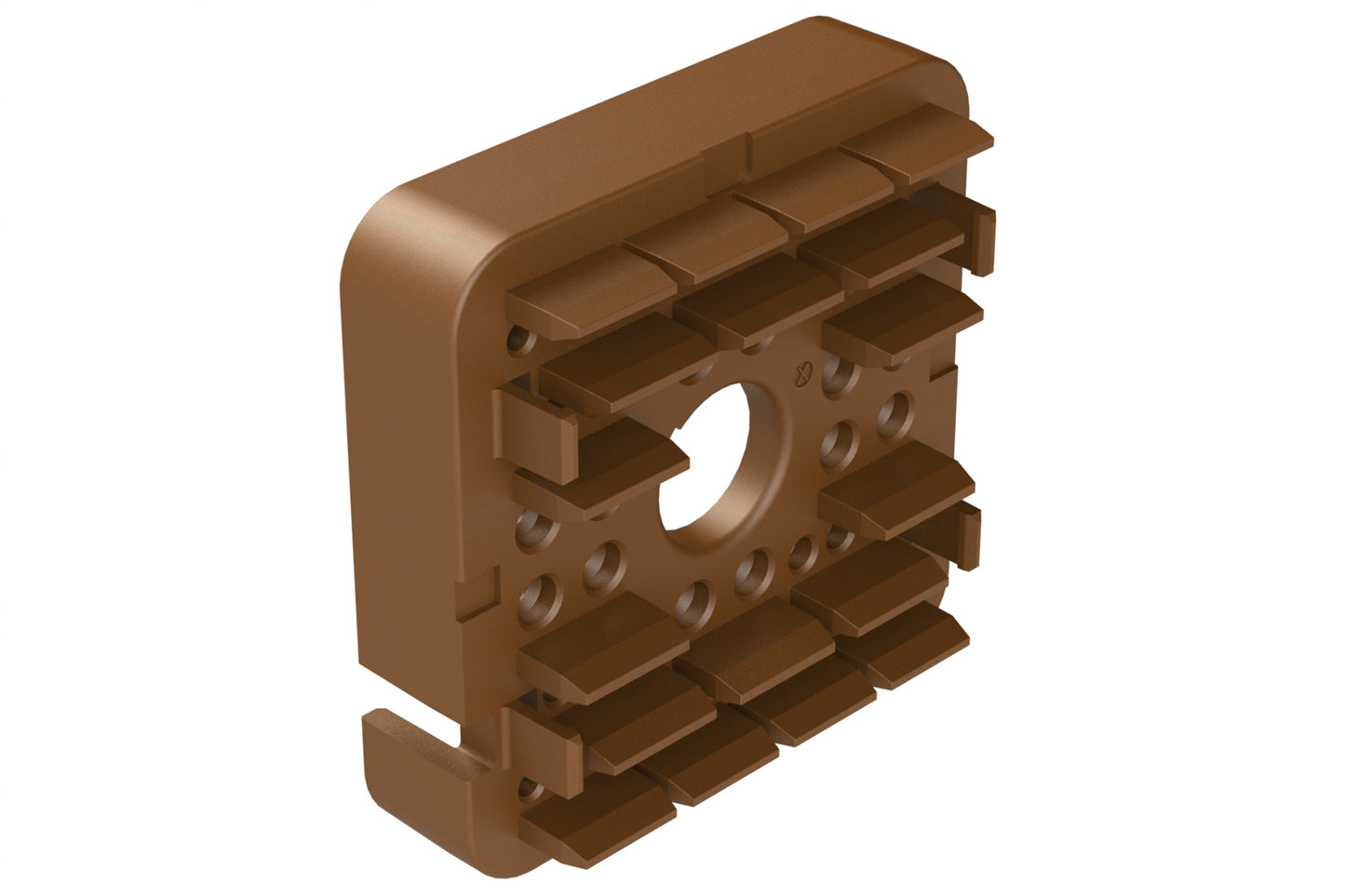 AWB-48PD Wedgelock for 48 Position Receptacle, Keyed D, Brown. WB-48PD