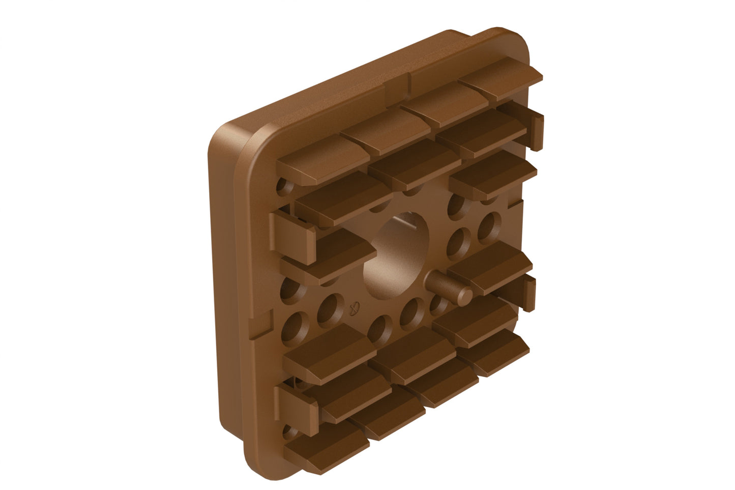 AWB-48SD Wedgelock for 48 Position Plug, Keyed D, Brown. WB-48SD