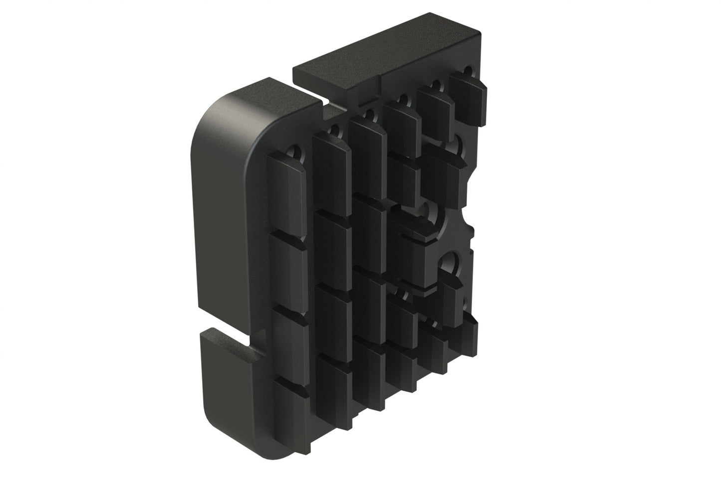 AWB-51PBL Left Wedgelock for 102 Position Receptacle, (51 Positions), Keyed B, Black. WB-51PBL
