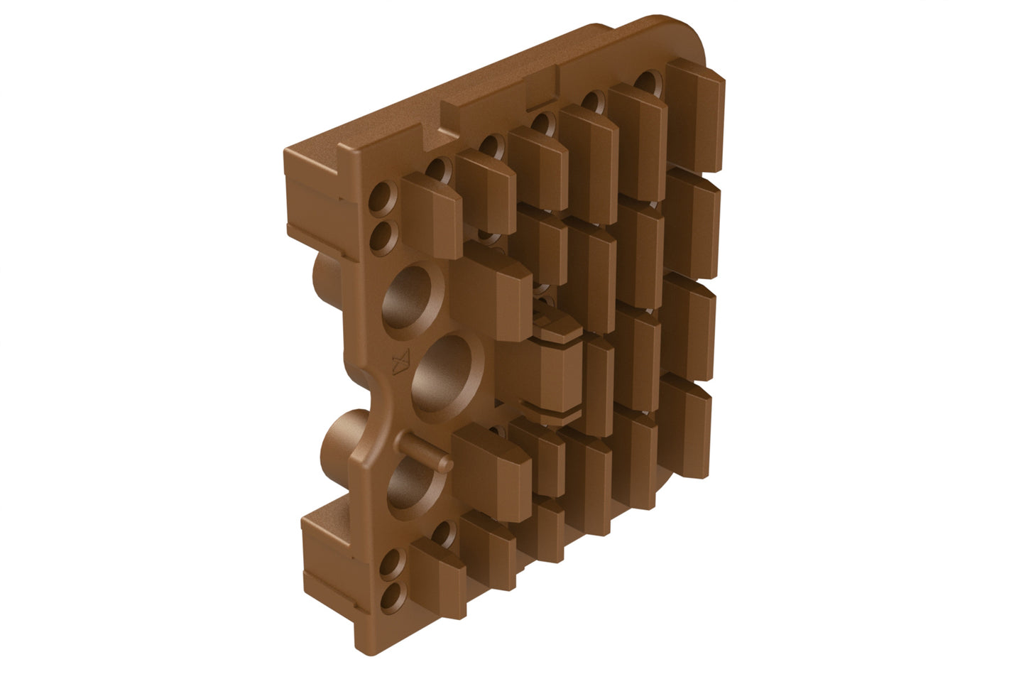 AWB-51SDR Right Wedgelock for 102 Position Plug, (51 Positions), Keyed D, Brown. WB-51SDR