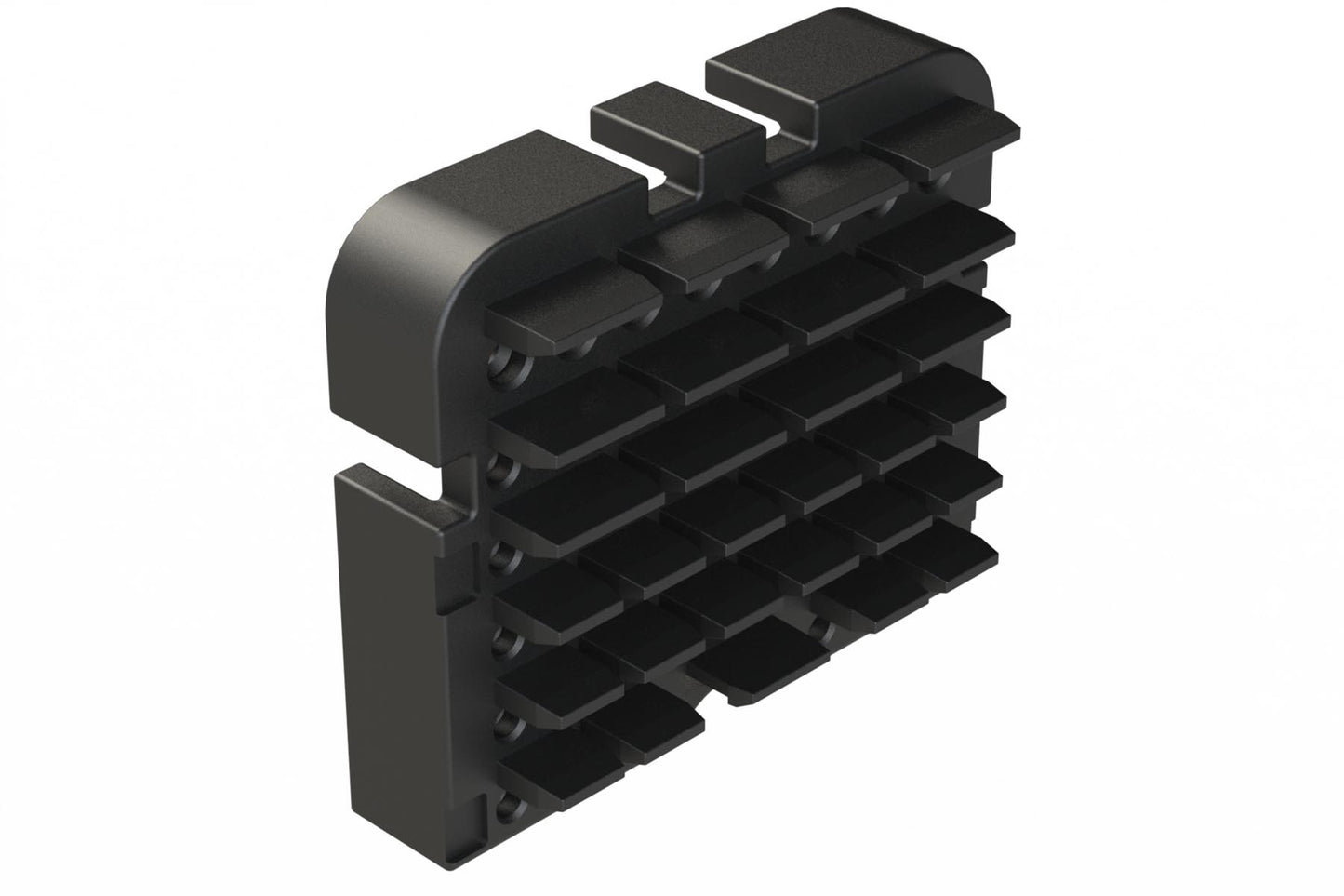 AWB-64PB 64 Position Receptacle Wedgelock for 128 Position Connector, Keyed B, Black