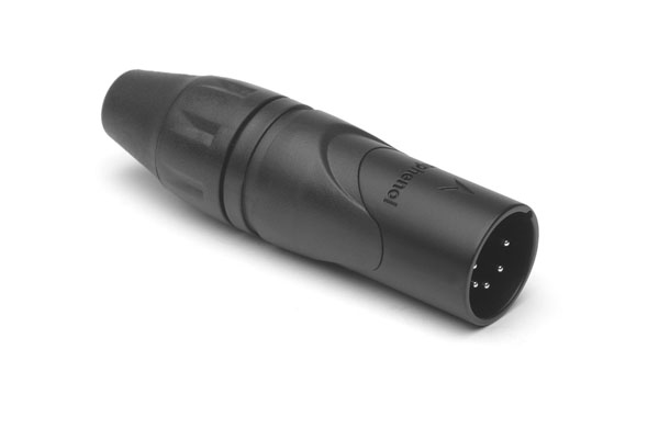 AX5MB BULK 5 Pole Pin (Male) Plug. XLRAX Audio Cable Connector. Black finish, standard contact plating