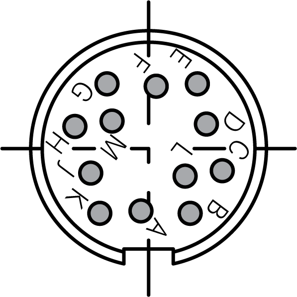 C091 31H012 201 4 Male Connectors with internal strain relief and metal locking ring. Complete EMI shielding in the fully mated and locked position (EMI security). Screw locking according to IEC 61076-2-106.