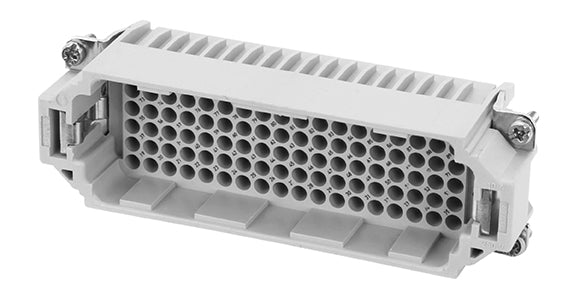 C146 10A108 000 9 108+PE Heavy duty male contact insert for stamped crimp contacts. May be engaged or disengaged when live but without electrical load.usings/hoods Comparable Part No. 09161083001