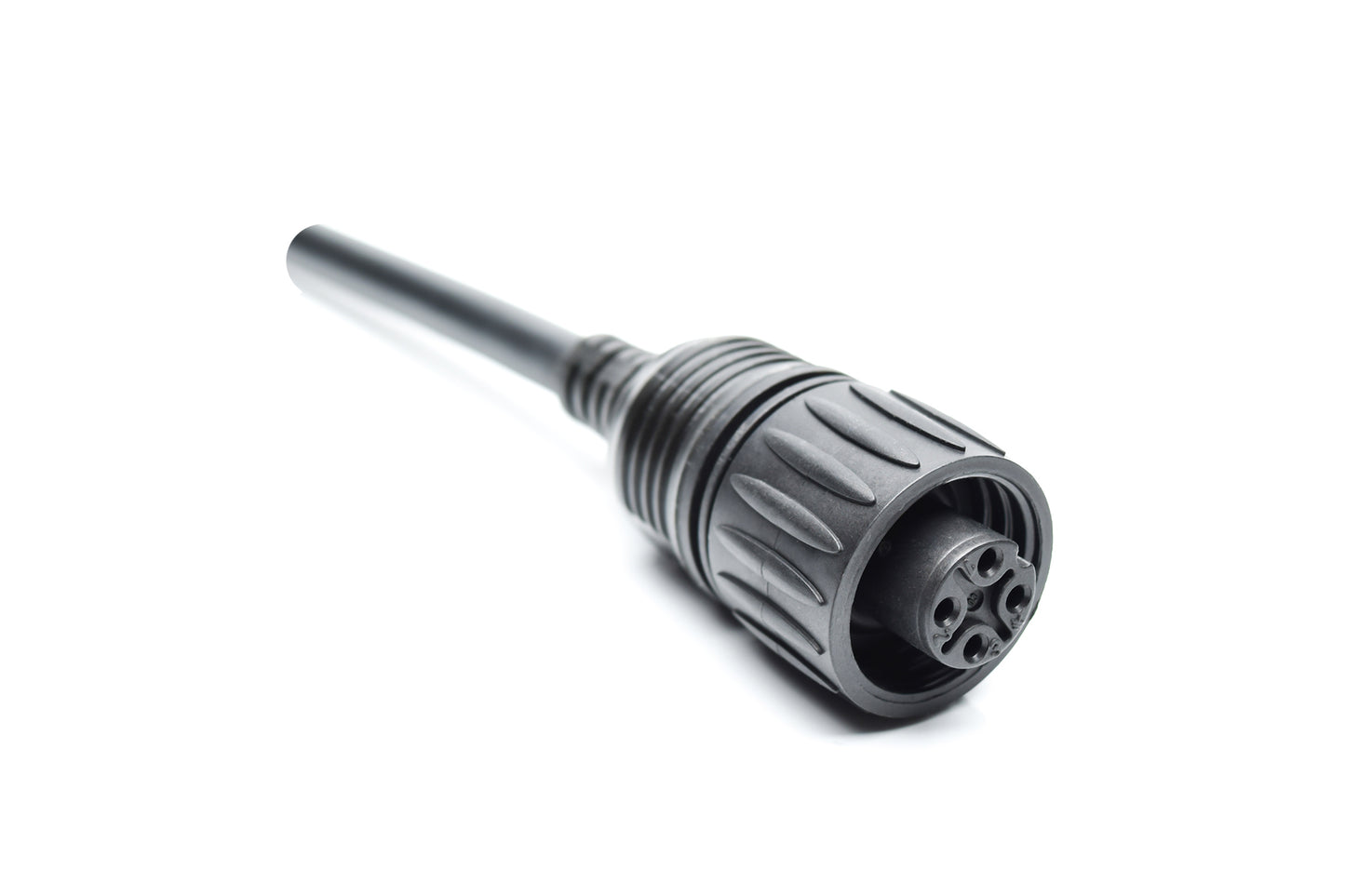 CA0161B22302012 Ecomate 4 Position (3 +PE) Circular Molded, Std. Strain relief, Female to Leads, 14AWG, PVC, TC-ER, UL Flexible Cable Assy, 2 Meter