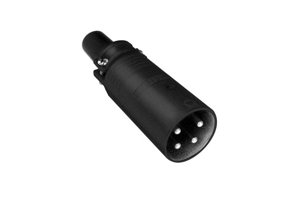EP-4-12B 4 PoleMaleMetal Loudspeaker Cable Connector,Machined Contacts, Black Finish