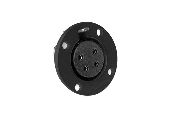 EP-5-13PB 5 Pole FemaleMetal Loudspeaker ChassisMount,Machined Contacts, Black Finish