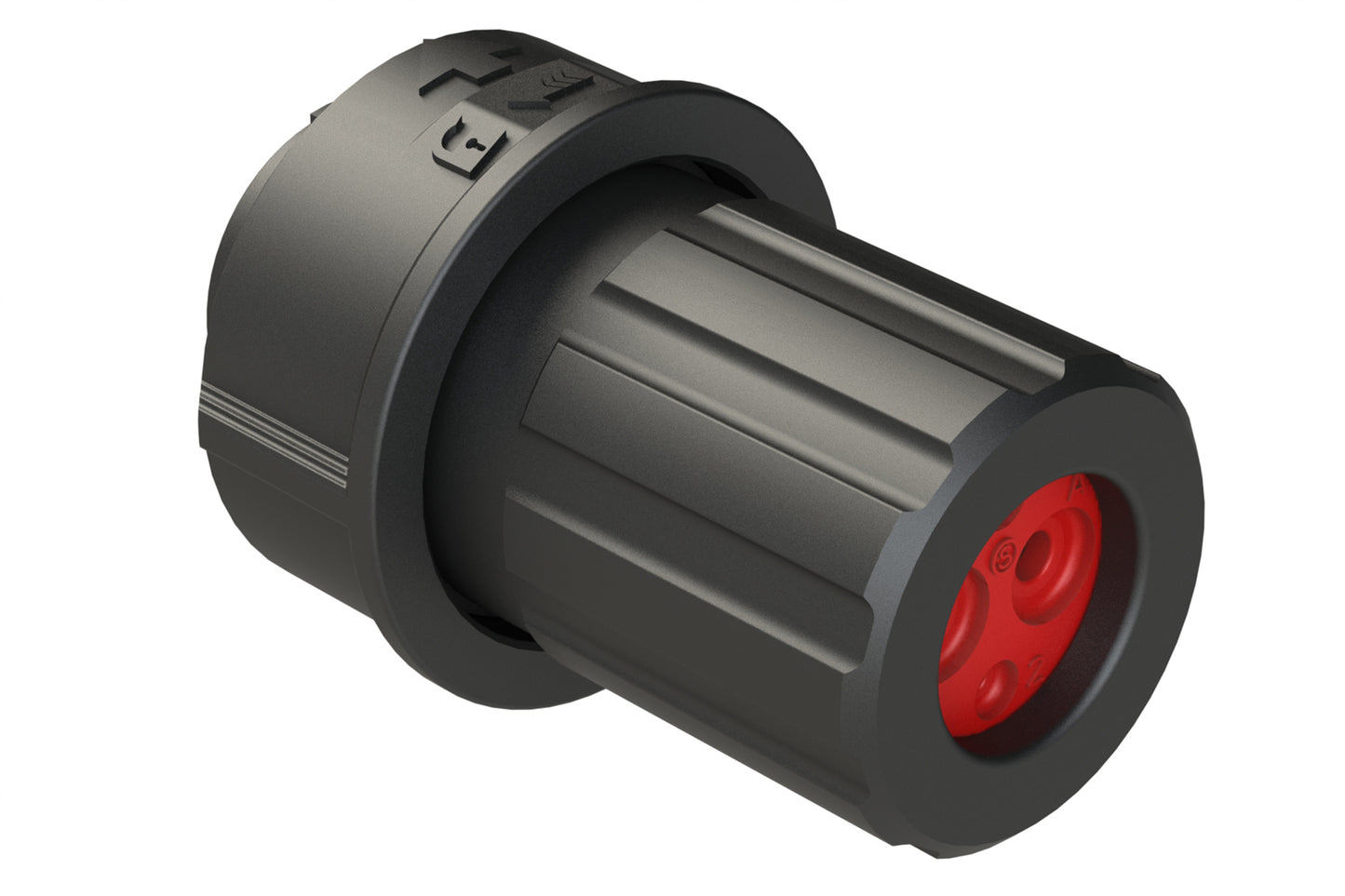 FLS612N2PHEC03 Plug, 4 (2+2) Position, Male, Shell Size 12, Silicone Seal and End Cap with Individual Wire Sealing, Auto-Lock