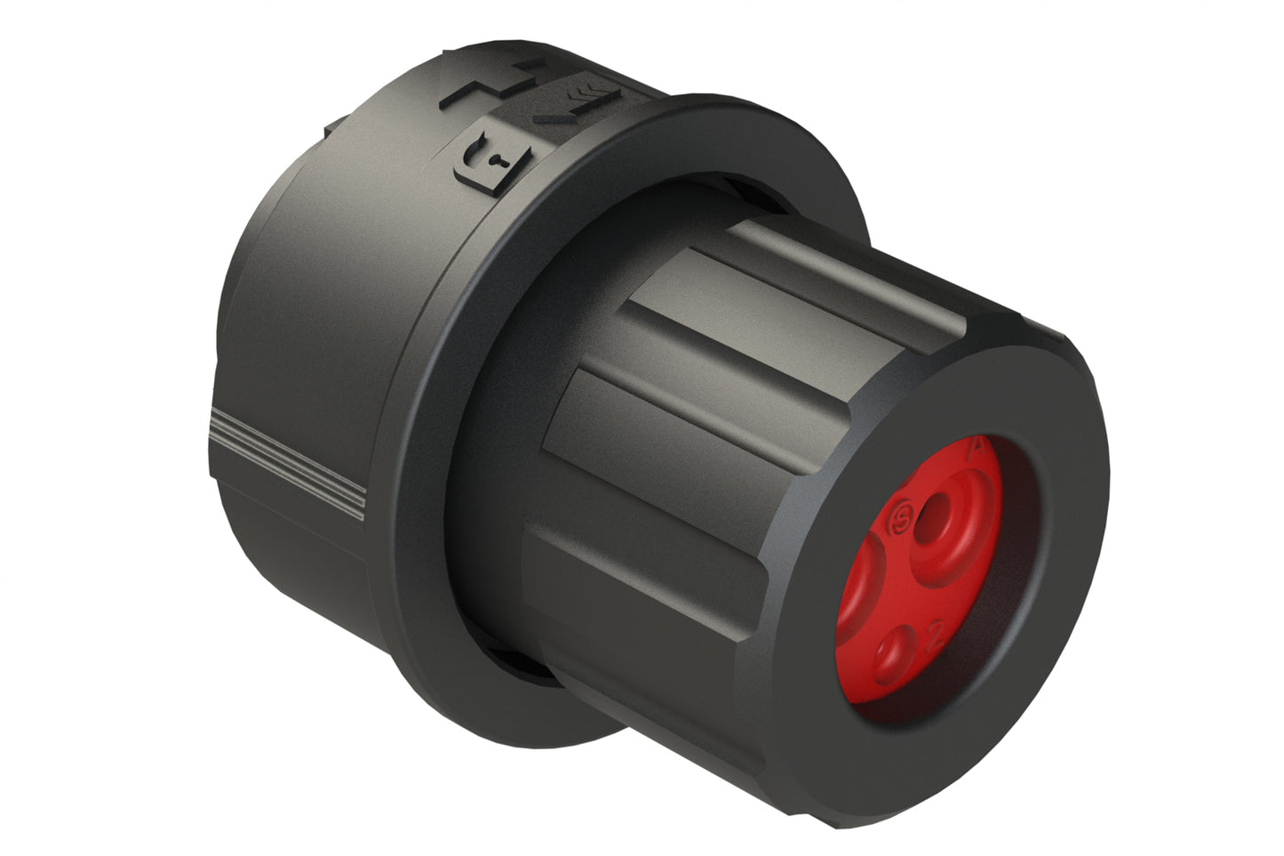 FLS612N2SHEC03 Plug, 4 (2+2) Position, Female, Shell Size 12, Silicone Seal and End Cap with Individual Wire Sealing, Auto-Lock