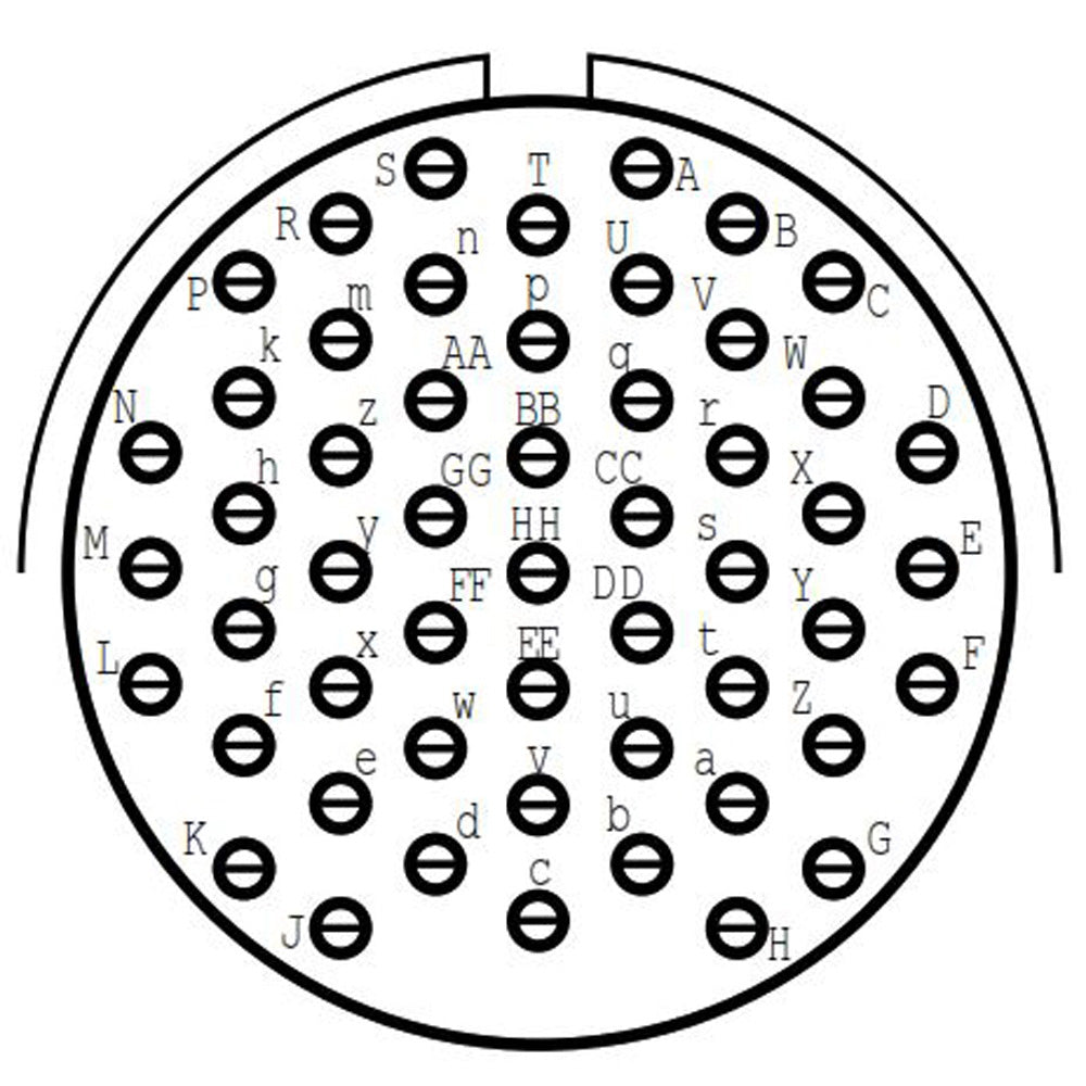 D38999/24FH53PA Jam Nut Receptacle