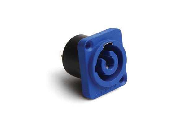 HP-3-MDW Power Cable Connector, Power In, Without Insulation Divider, Screw Contacts,Thermoplastic, Blue. Comparable part no: NAC3MPA-1-WOT