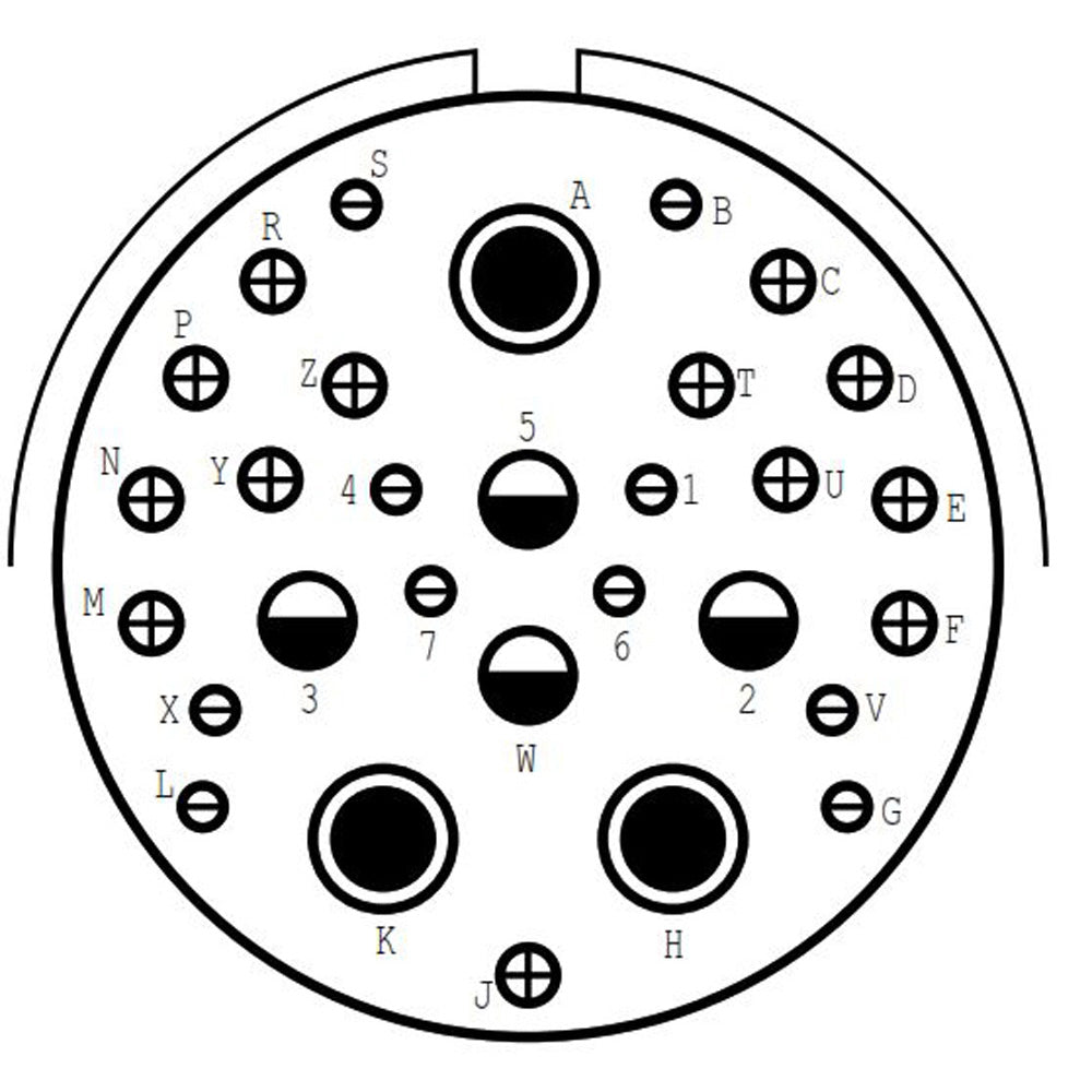 D38999/24FJ20SN Jam Nut Receptacle
