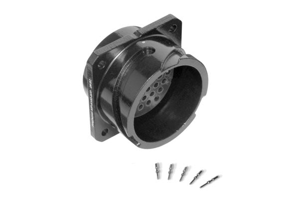 MP-4102-13P 85 Pole Heavy Duty ChassisMount,Male, Black Finish. Contacts Included