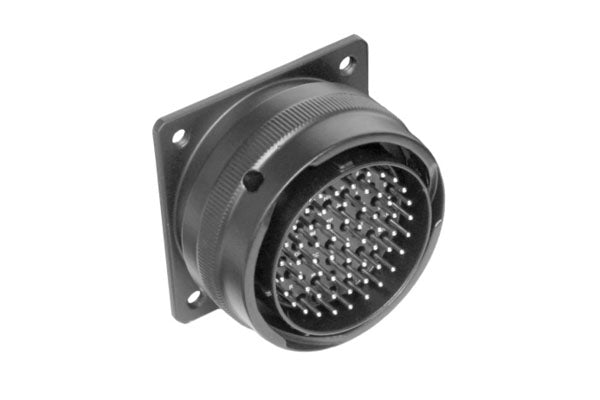 MP-6256-61P 61 Pole Heavy Duty ChassisMount,Male, Black Finish. Gold Plated Solder Contacts Included