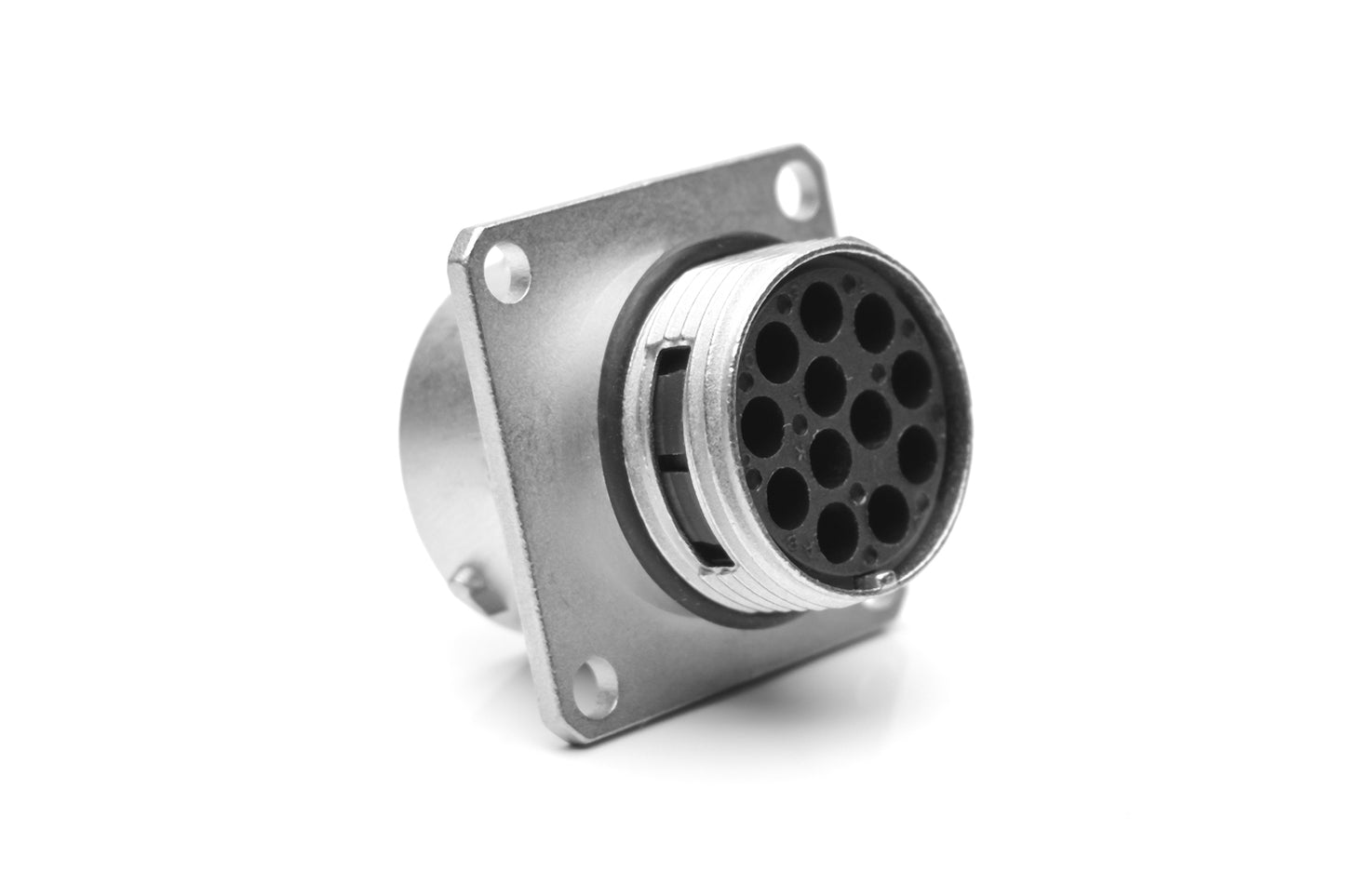 RT001412SKNH03 Receptacle, Square Flange, 12 Position, Female, Shell Size 14, with Silicone Seal, IP69K