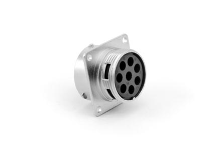 RT00188SNH Receptacle, Square Flange, 8 Position, Female, Shell Size 18