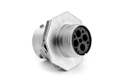 RT07144PNH Receptacle, Jam Nut, 4 Position, Male, Shell Size 14