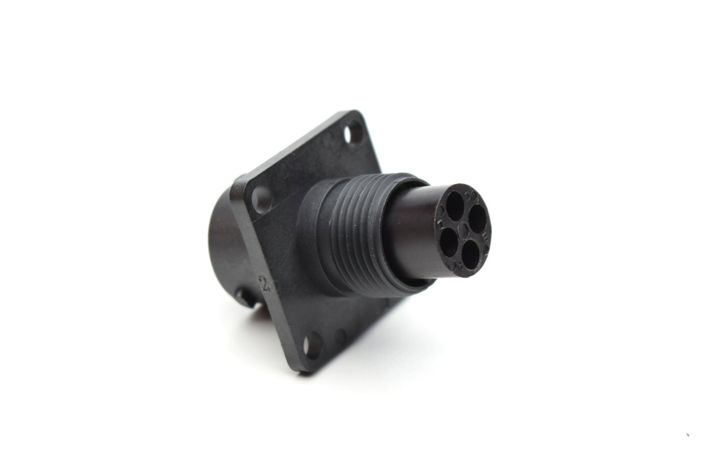 RTS010N4P03 Receptacle, Square Flange, 4 Position, Male, Shell Size 10, with Silicone Seal. Comparable part no. UTS0104P
