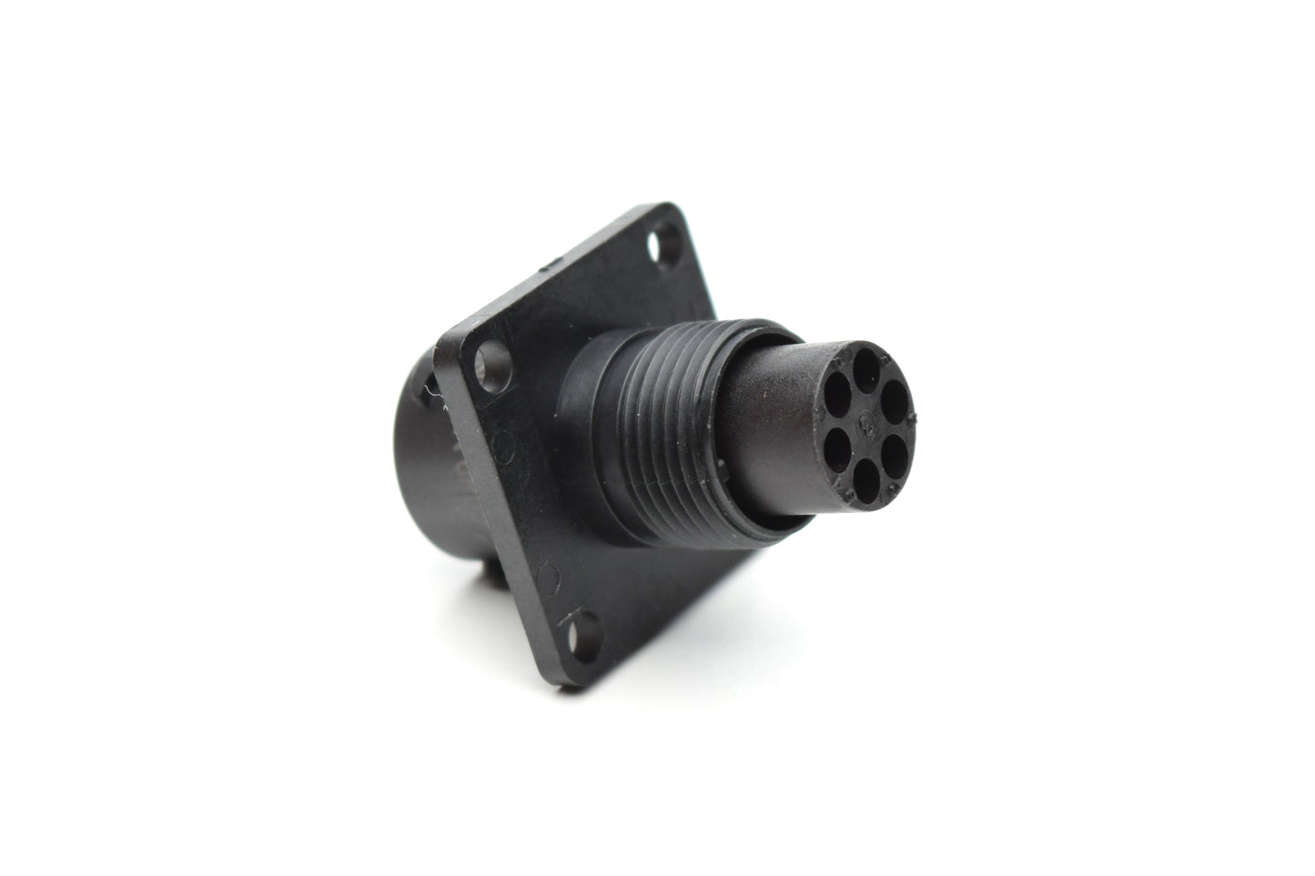 RTS010N6P03 Receptacle, Square Flange, 6 Position, Male, Shell Size 10, with Silicone Seal. Comparable part no. UTS0106P