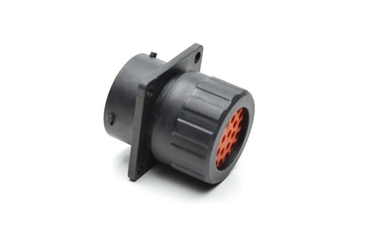 RTS016N26SHEC03 Receptacle, Square Flange, 4 Position, Female, Shell Size 16, Silicone Seal, and End Cap with Individual Wire Sealing