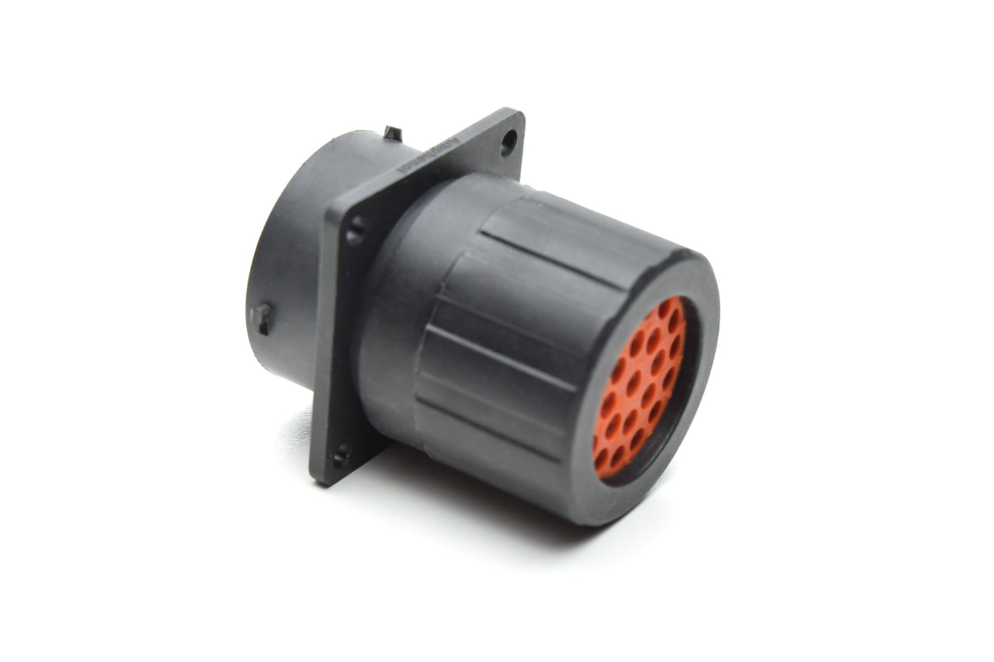 RTS018N23PHEC03 Receptacle, Square Flange, 23 Position, Male, Shell Size 18, Silicone Seal, with End Cap with Individual Wire Sealing. Comparable part no. UTS0GN1823P