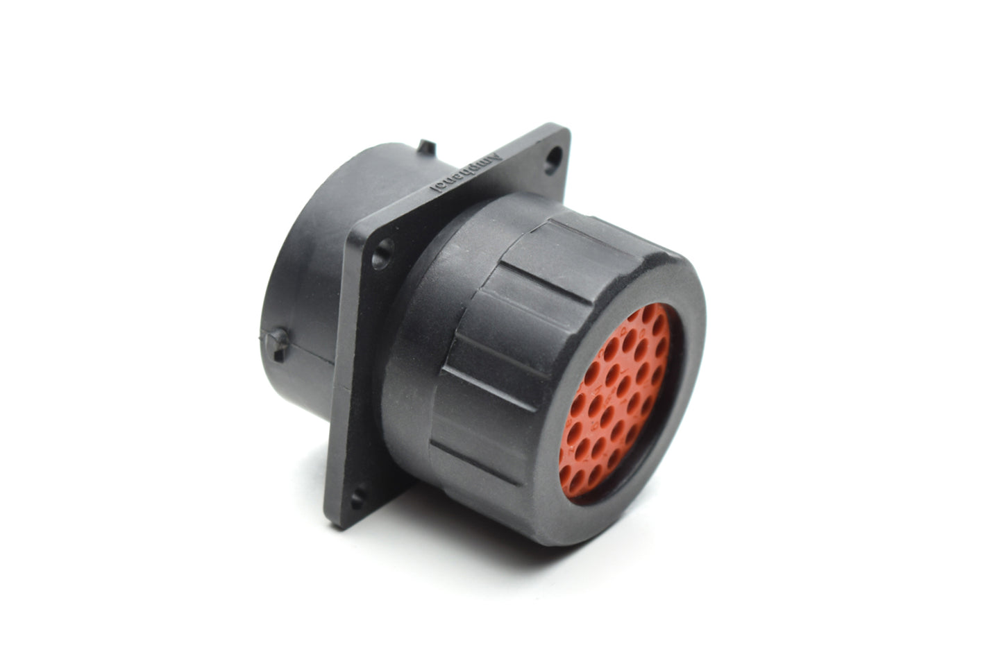 RTS018N32SHEC03 Receptacle, Square Flange, 32 Position, Female, Shell Size 18, Silicone Seal, and End Cap with Individual Wire Sealing. Comparable part no. UTS0GN1832S