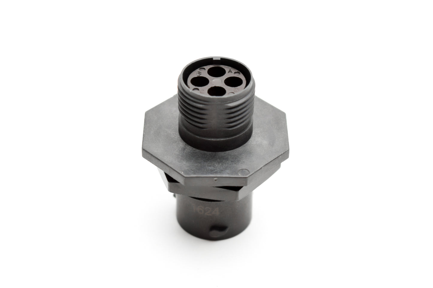 RTS710N4P03 Receptacle, Jam Nut, 4 Position, Male, Shell Size 10, with Silicone Seal. Comparable part no. UTS7104P