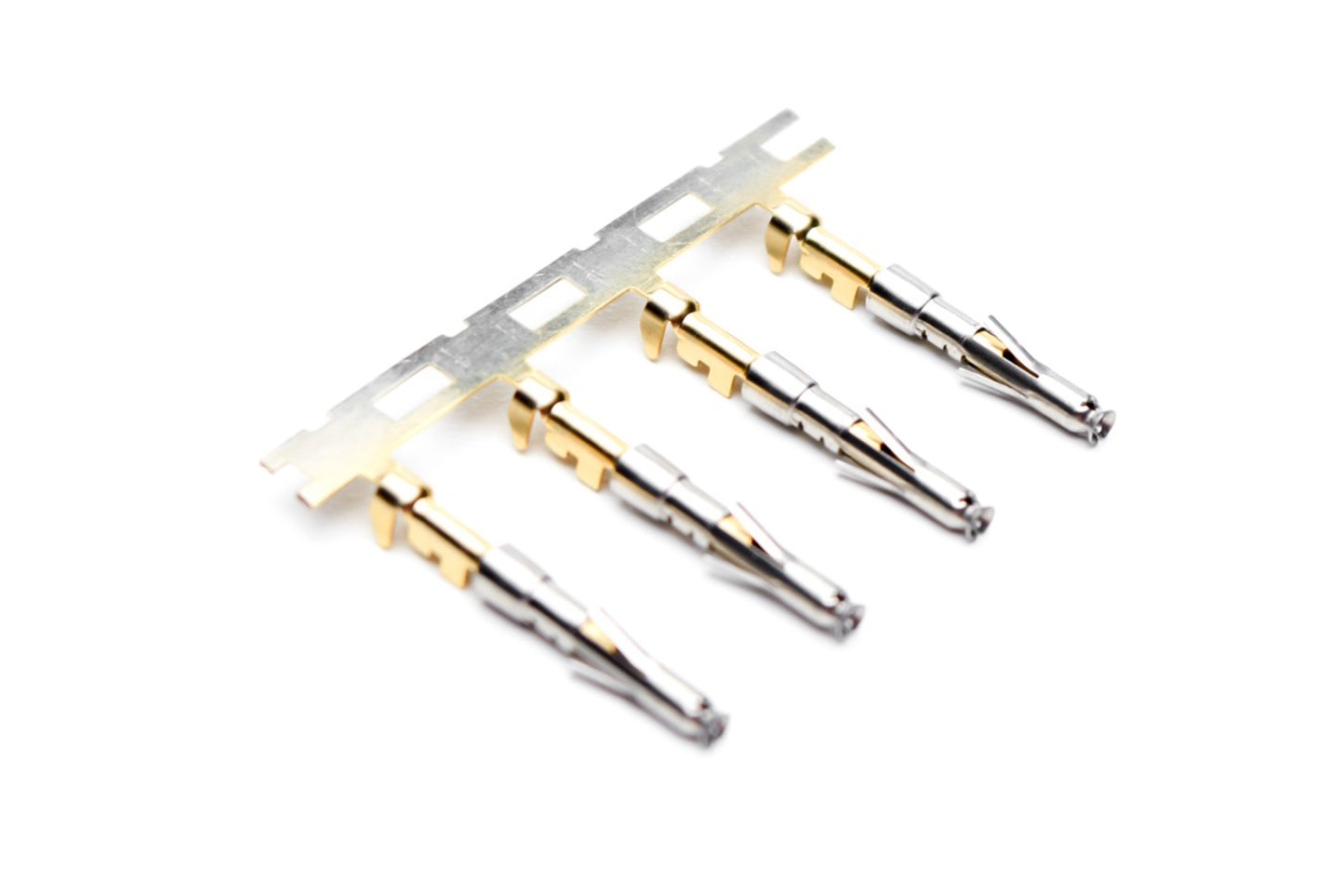 SS20W2G10 Socket Contact, Stamped, Size 20, Gold 10µ" over Nickel, Wire Range .34-.50mm², 20-22 AWG, with 3 Tangs
