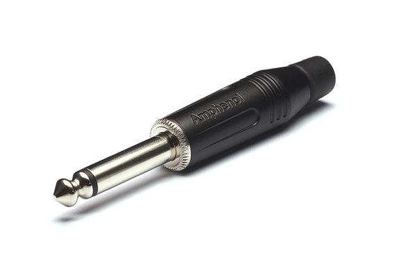 ACPM-GB 1/4" Phone Plug,Mono, Black, Nickel Sleeve andTip