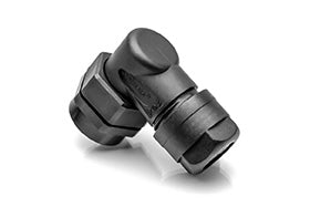 C016 G09 041 G10 X Right-angled back shell with clamping ring, blue, 10 per pack