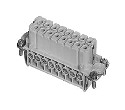 C146 10B016 002 4 16+PE Heavy duty female contact insert for screw termination. Comparable Part No. 09200162812