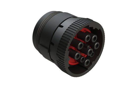 28-54800-NS 9 Position Plug J1939-13 Type 2, coupling ring, no rear seal, Black