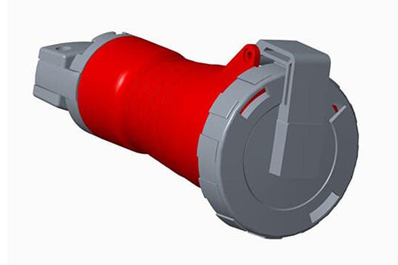 2CMA100601R1000 3P+N+E Female Industrial Connector, UL/CSA. Replaces Part# ABB516C6W. Comparable part no. ME520C6W, HBL520C6W, AH516C6W, PS516C6W