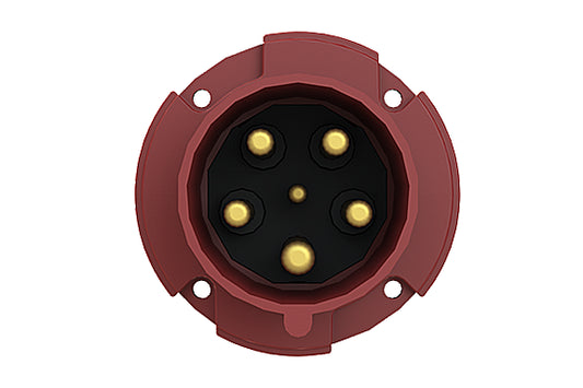 2CMA167234R1000 3P+N+E Panel Mounted Inlet, Unified Flange, Straight. Replaces Part# 463BU6