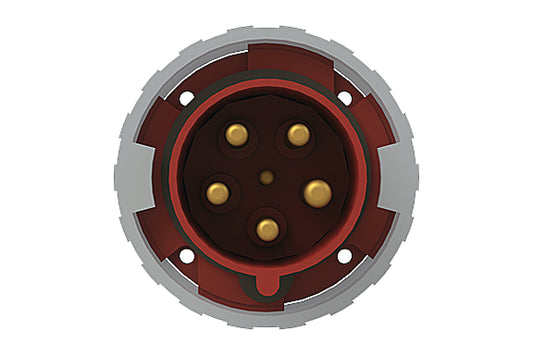 2CMA168115R1000 3P+N+E Panel Mounted Inlet, Unified Flange, Straight. Replaces Part# 463BU6W