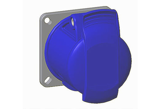 2CMA193146R1000 2P+E Panel Mounted Socket Outlet, Minimized Flange, Straight.  Replaces Part# 216R6