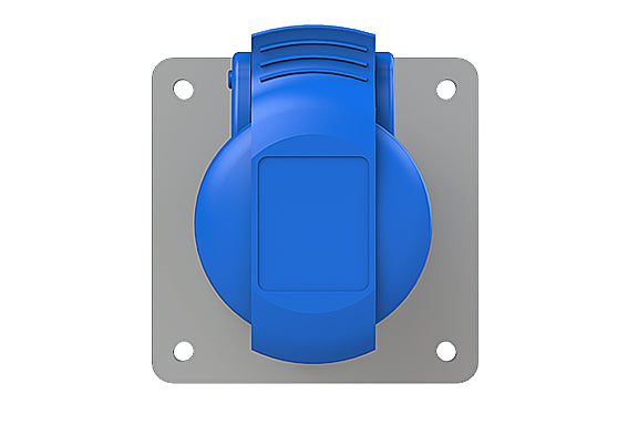 2CMA193170R1000 2P+E Panel Mounted Socket Outlet, Unified Flange, Straight. Replaces Part# 216RU6