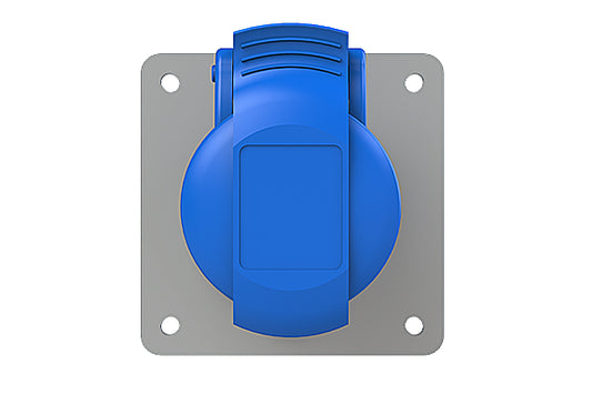 2CMA193170R1000 2P+E Panel Mounted Socket Outlet, Unified Flange, Straight. Replaces Part# 216RU6