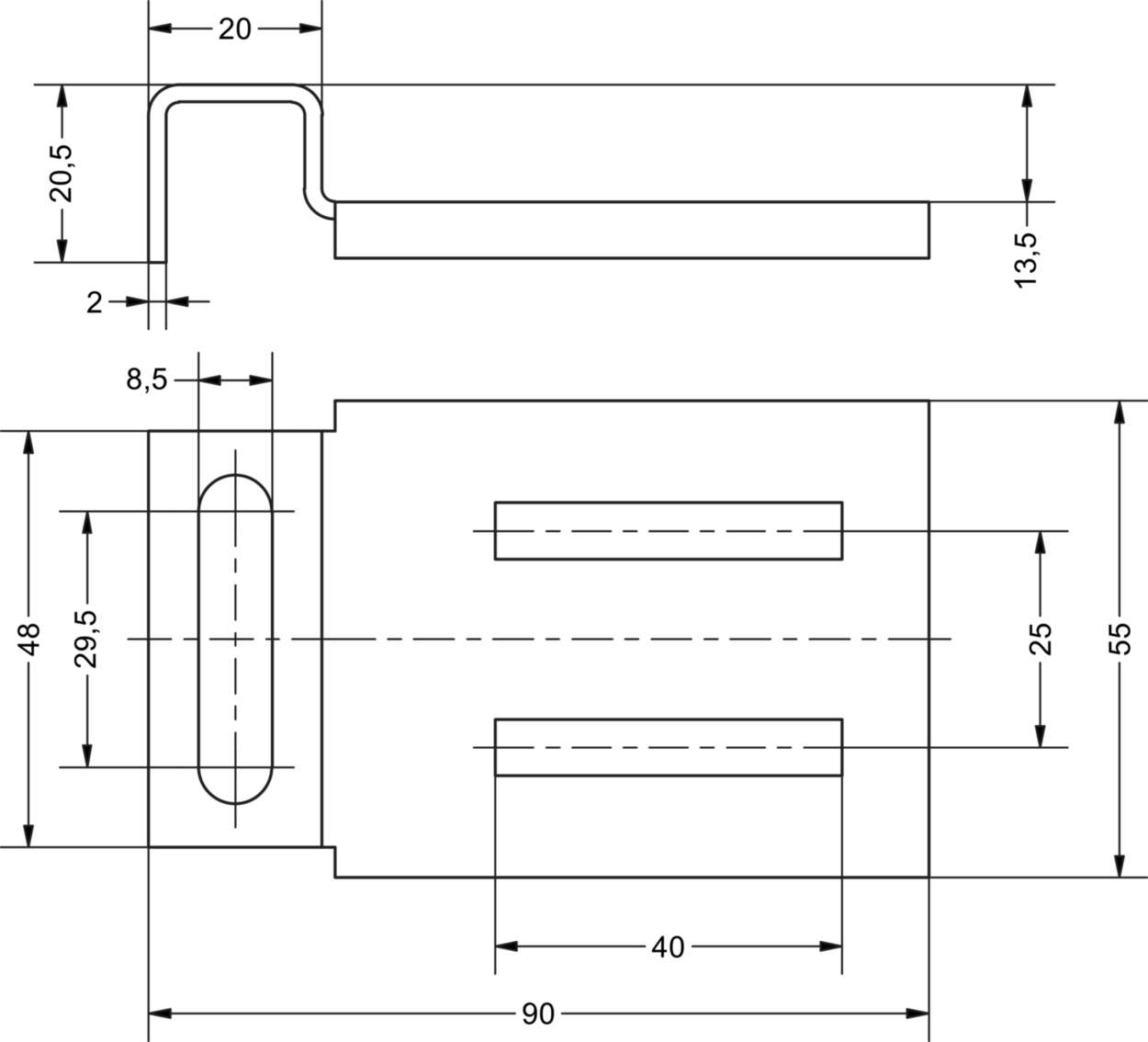 332916 Cabinet|Accessories|Mounting part|Adapter angle